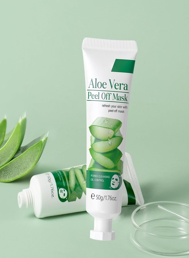 DLZZRS Aloe Vera Gel Peel Off Mask, Peel-Off Face Mask Gel - Natural Hydrating Aloe Vera Peel-Off Mask Long-lasting Moisturizing & Locks in Moisture for Dry, Oily & Sensitive Skin, 1.76Oz - Image 2